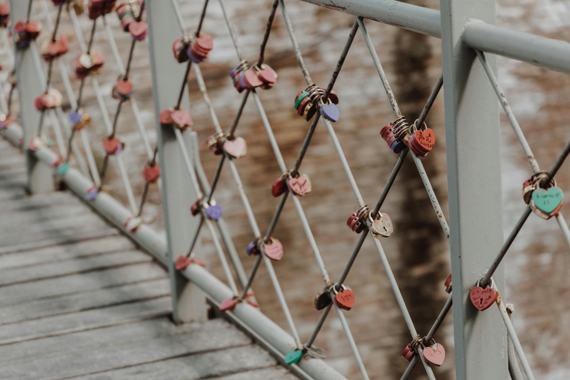 bridge with padlocks